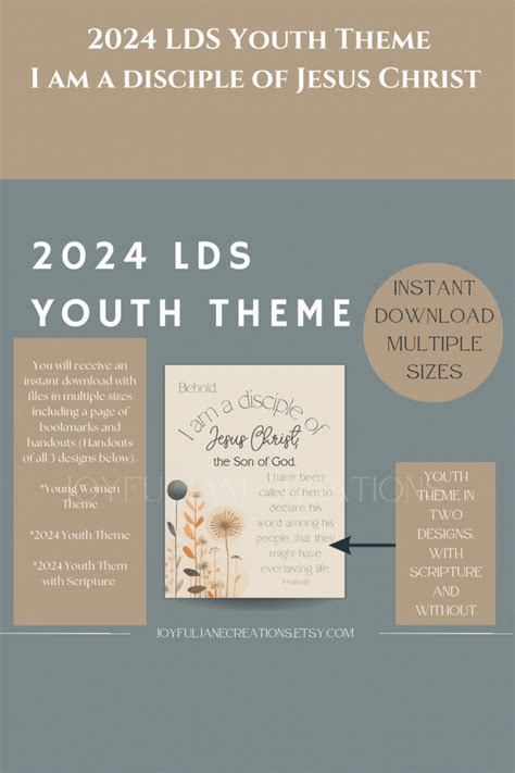 2024 LDS Youth Theme I am a disciple of Jesus Christ | Lds youth theme, Lds youth, Youth theme