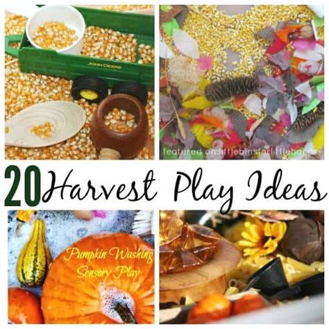 Harvest Sensory Bins for Fall Sensory Play