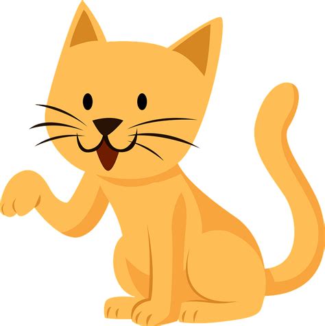 Friendly ginger cat clipart. Free download transparent .PNG | Creazilla