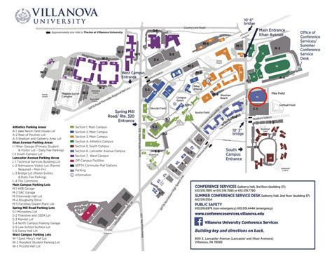 Villanova Campus Map - Performing Arts Center - Villanova Theatre