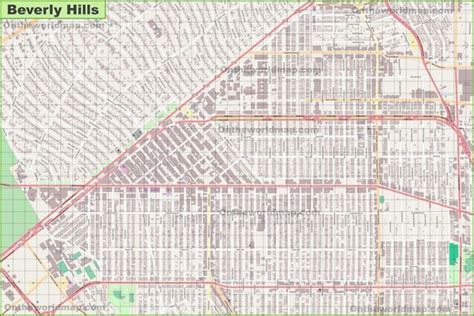 Large detailed map of Beverly Hills | Map, Detailed map, Beverly hills