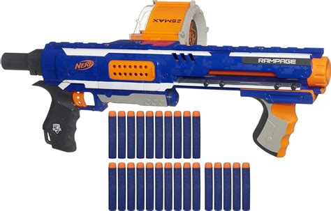 Nerf Rampage N-Strike Elite Toy Blaster with 25 Dart Drum Slam Fire ...