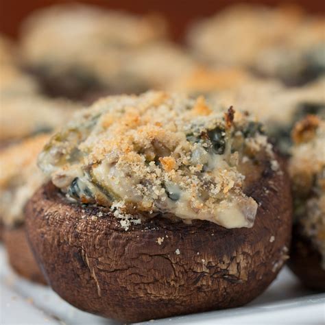 Creamy Spinach-Stuffed Mushrooms Recipe by Tasty