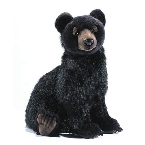 Handcrafted 16 Inch Lifelike Black Bear Cub Stuffed Animal by Hansa at ...