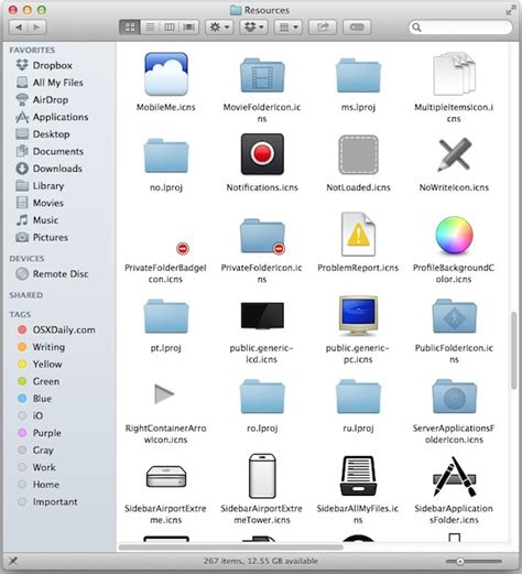 Where Mac System Icons & Default Icons Are Located in Mac OS X