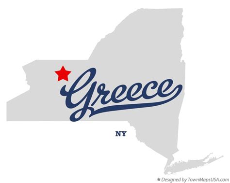 Map of Greece, NY, New York