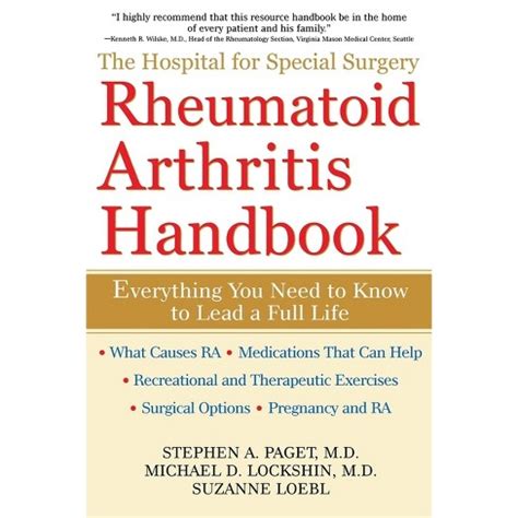 The Hospital For Special Surgery Rheumatoid Arthritis Handbook - By ...