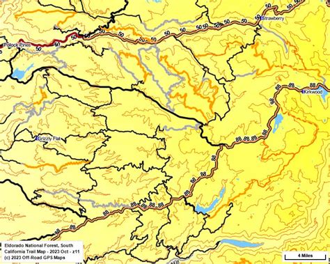 Eldorado National Forest - California Trail Map