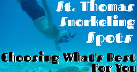 St. Thomas Snorkeling Spots: Choosing What's Best For You