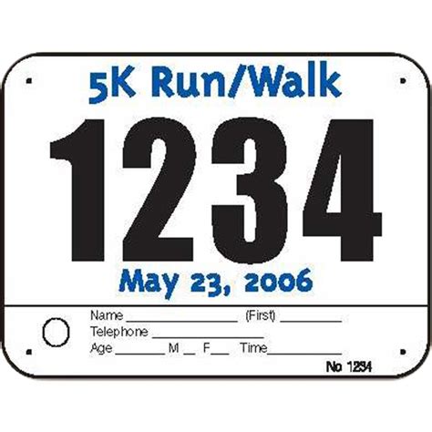 Custom Race Bibs Full color imprint