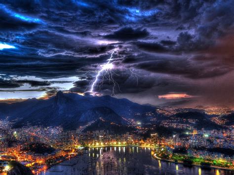 Rio de Janeiro Night View 1152 x 864 Wallpaper