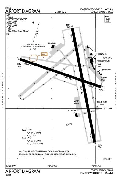 Easterwood Fld Airport Map & Diagram (College Station, TX) [KCLL/CLL] - FlightAware