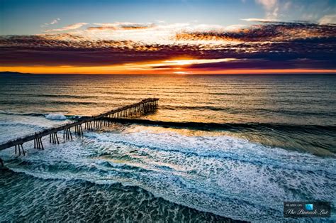 Sunset Aerial View of Hermosa Beach Pier – 1 Pier Ave, Hermosa Beach ...