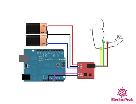 Interfacing EMG Muscular Signal Sensor with Arduino - Electropeak