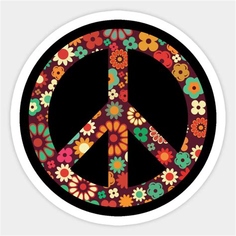 Peace Sign Love Hippie Costume 60s 70s - Peace Sign - Sticker | TeePublic