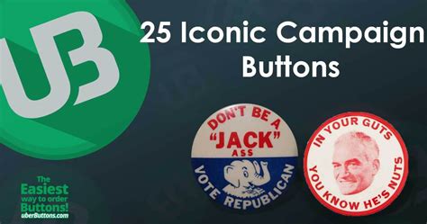 25 Iconic Campaign Buttons - Uberbuttons®