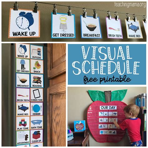 Free Printable Visual Schedule For Kindergarten