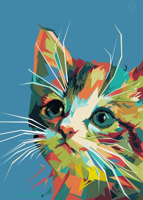 Cute Cat Pop Art Art Print by Madu Robearto | Pop art cat, Pop art canvas, Pop art