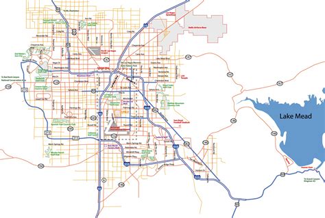 Las Vegas street map - Ontheworldmap.com