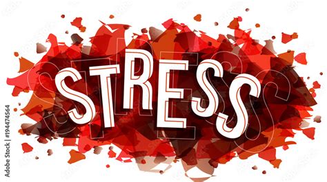 Stress word, vector illustration. Stock Vector | Adobe Stock