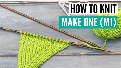 How to knit m1 (make one) - step by step for beginners - YouTube