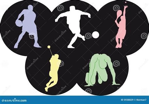 Icons of Olympics sports stock vector. Illustration of exercise - 5938829