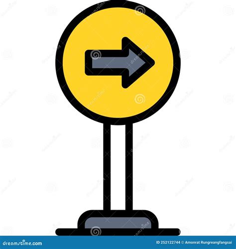 Right Arrow Sign Icon, Location Map and Navigation Vector Stock Vector ...