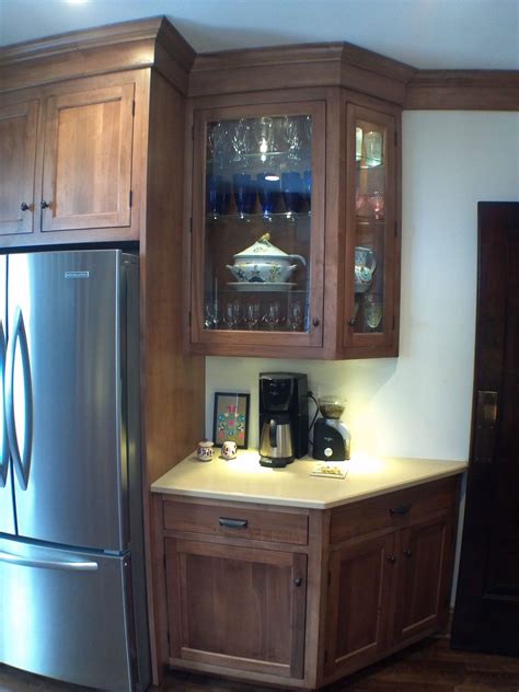 Dark stained inset kitchen cabinet with glass doors Kitchen Reno, Dream ...