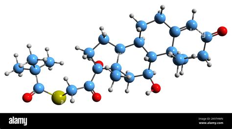 3D image of Tixocortol pivalate skeletal formula - molecular chemical ...