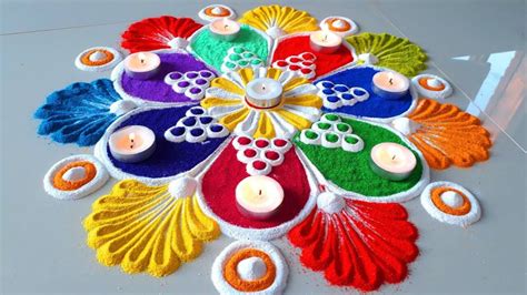 50+ Latest Beautiful Diwali Special Rangoli Collection - Live Enhanced | Colorful rangoli ...