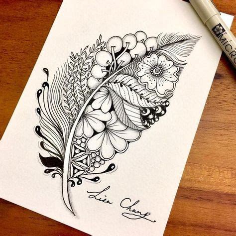 Plume | feather | feather drawing | creative art | creative sketches ...