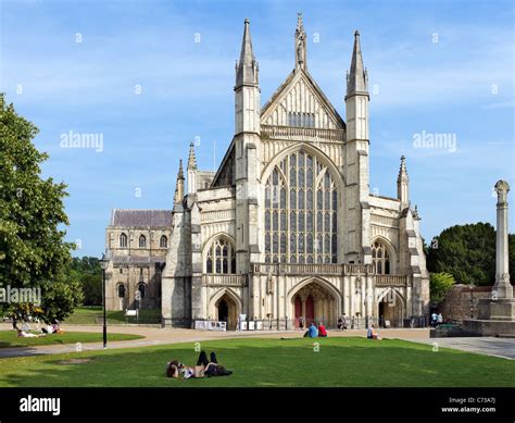 Winchester Cathedral, Winchester, Hampshire, England, UK Stock Photo ...