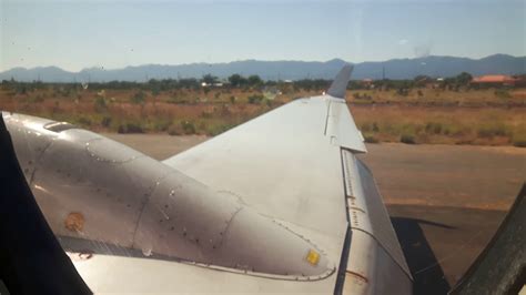 Touching down at the Lethem Airport, North Rupununi Savannahs, Guyana ...