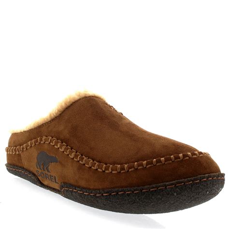 Mens Sorel Falcon Ridge Slip On Fur Lined Winter Warm Mules Slippers UK ...