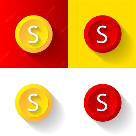 Premium Vector | S letter logo design with creative styles, yellow and red background