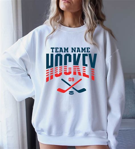 Custom Hockey Hoodie, Personalized Hockey Sweatshirt, Hockey Team Name ...