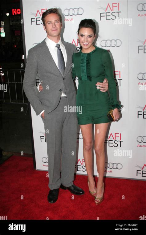 Armie hammer elizabeth chambers hollywood hi-res stock photography and ...