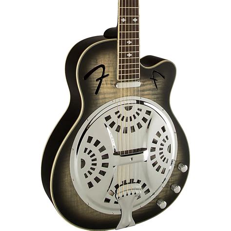 Fender Roosevelt CE Acoustic-Electric Resonator Guitar Moonlight Black Burst | Musician's Friend