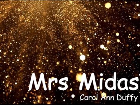 Mrs Midas - Carol Ann Duffy | Teaching Resources