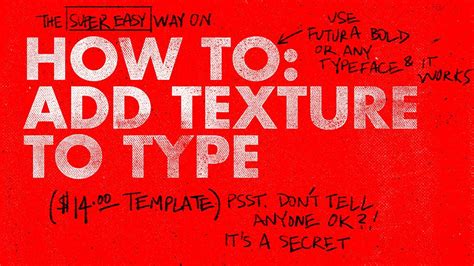 How To Make Your Type Look Distressed and Add Texture PSD Tutorial - YouTube