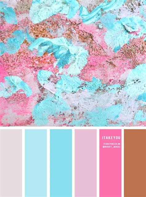 Color Inspiration : Blue and Pink Abstract Painting Inspired | Pink ...