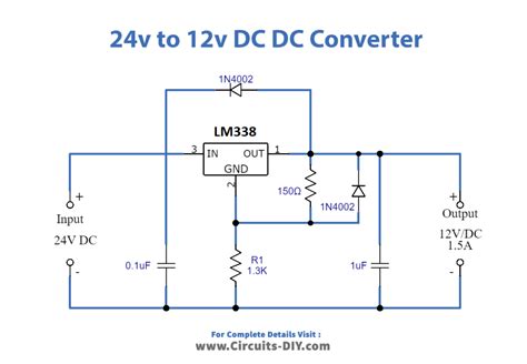 24vdc To 12vdc Converter Circuit Diagram