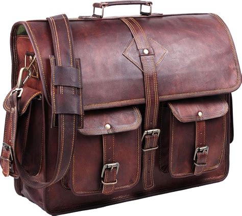 The Best Leather 17' Laptop Messenger Bag - Home Creation