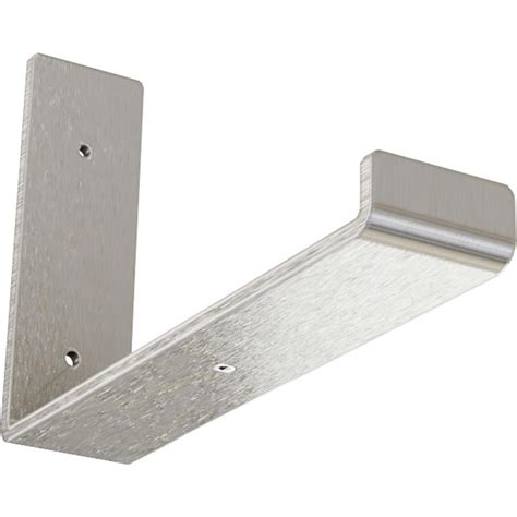 Ekena Millwork 2 in. x 6 1/2 in. x 10 in. Stainless Steel Steel Hanging Shelf Bracket ...