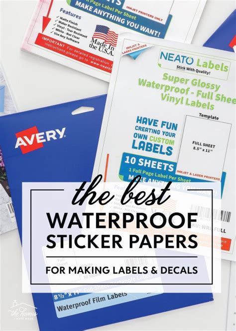 The Best Waterproof Sticker Papers for Making Labels & Decals