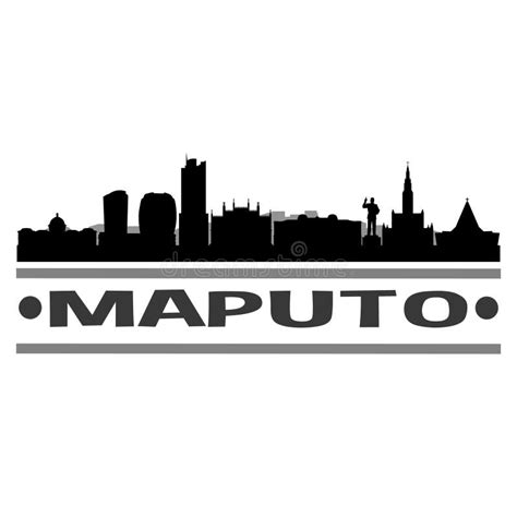 Maputo Mozambique Africa Icon Vector Art Design Skyline Flat City Silhouette Editable Template ...