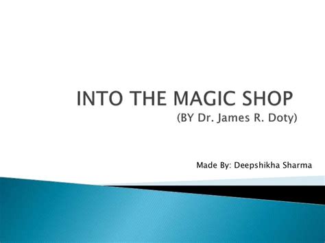 Into the magic shop