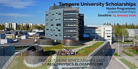 The University of Tampere Scholarships for International Students in Finland 2020 - AEGLE PHYSIC