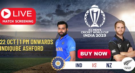 India vs New Zealand ICC Cricket World Cup 2023 (Live Screening)