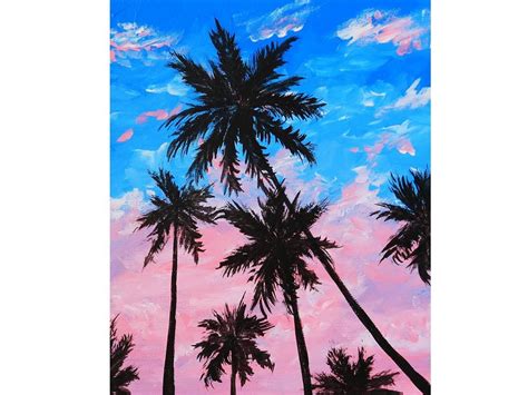 Hawaii Painting Original Art Sunset Acrylic Painting on Canvas | Etsy